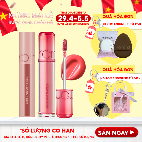  [NEW][Màu 1-39] Son Tint Lì Romand Căng Bóng The Juicy Lasting Tint 