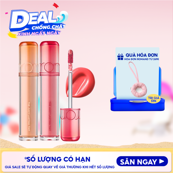  [Màu 1-39] Son Tint Lì Romand Căng Bóng The Juicy Lasting Tint 