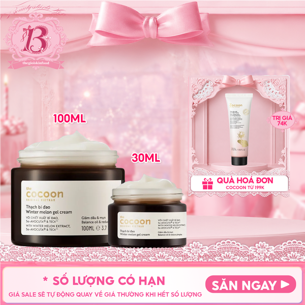  Kem Dưỡng Ẩm Cocoon Hỗ Trợ Ngừa Mụn Dạng Thạch Từ Bí Đao Winter Melon Gel Cream 