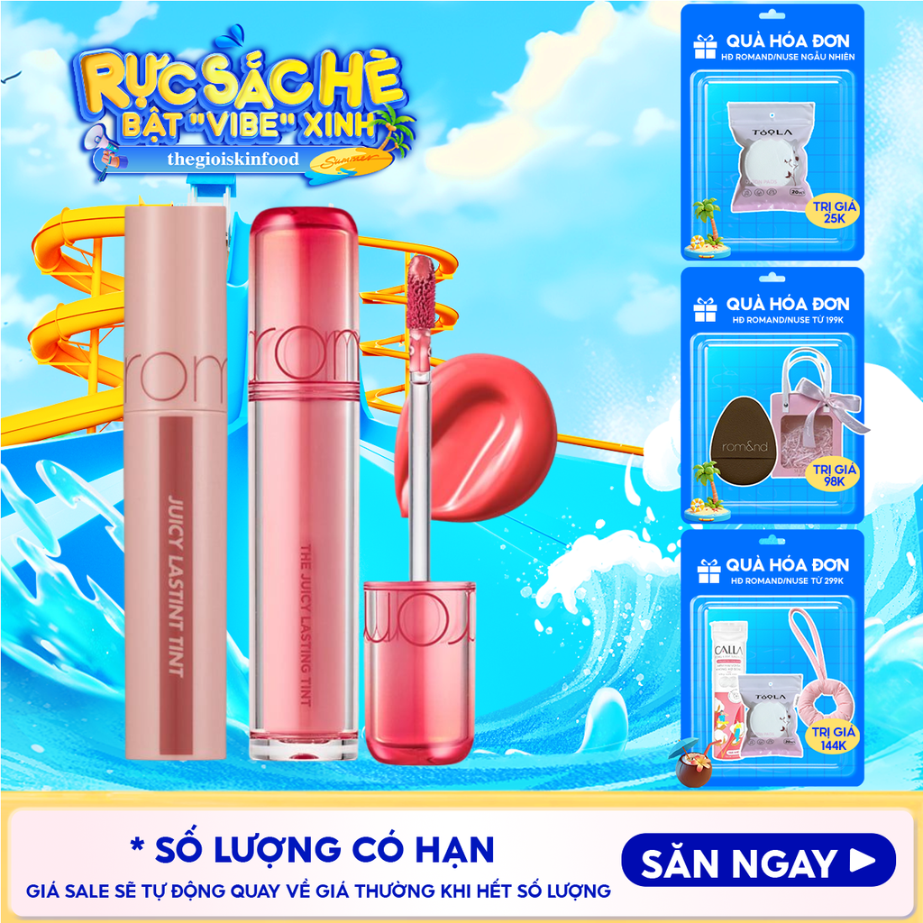 [NEW][Màu 1-39] Son Tint Lì Romand Căng Bóng The Juicy Lasting Tint