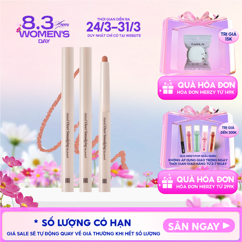 Chì Kẻ Viền Môi Merzy Mịn Lì, Đa Năng Mood Over Smudging Lip Pencil 0.9g