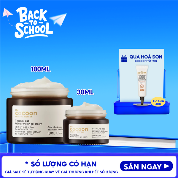  Kem Dưỡng Ẩm Cocoon Hỗ Trợ Ngừa Mụn Dạng Thạch Từ Bí Đao Winter Melon Gel Cream 