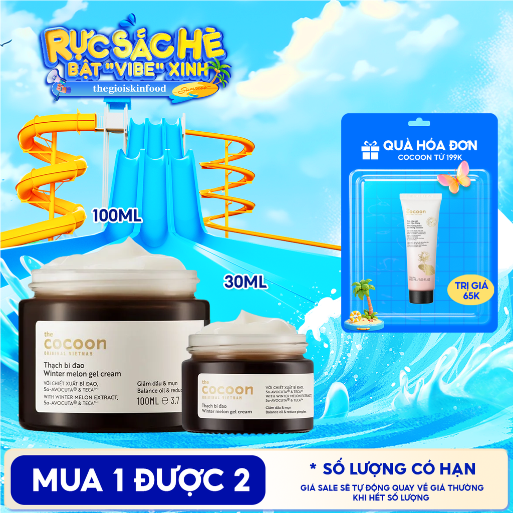 Kem Dưỡng Ẩm Cocoon Hỗ Trợ Ngừa Mụn Dạng Thạch Từ Bí Đao Winter Melon Gel Cream
