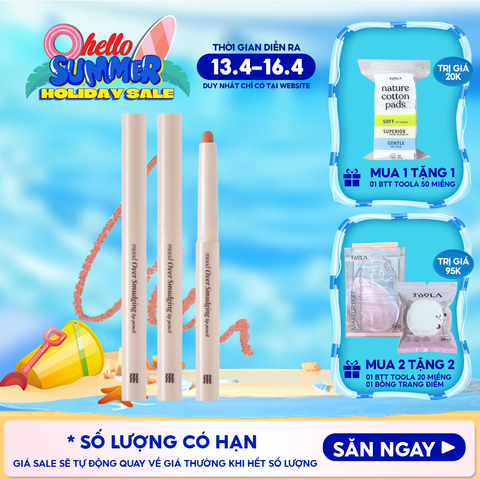 Chì Kẻ Viền Môi Merzy Mịn Lì, Đa Năng Mood Over Smudging Lip Pencil 0.9g