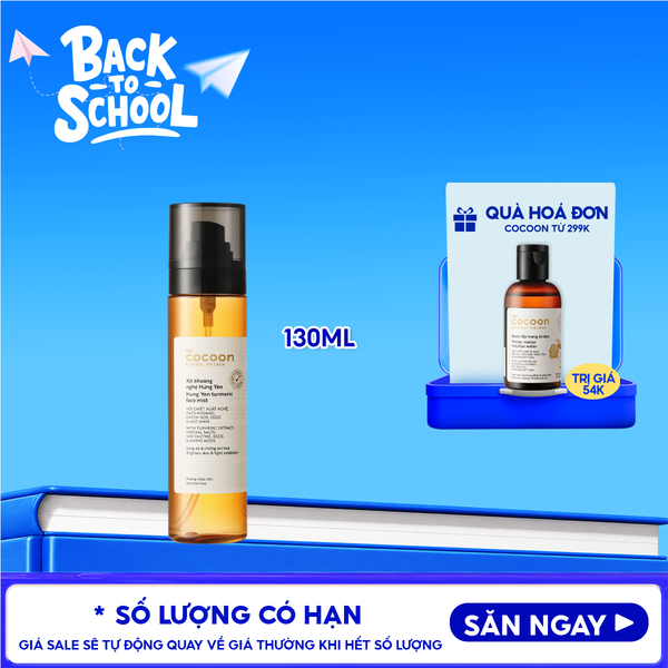  Xịt Khoáng Cocoon Nghệ Hưng Yên Giúp Sáng Da Turmeric Face Mist 130ml 