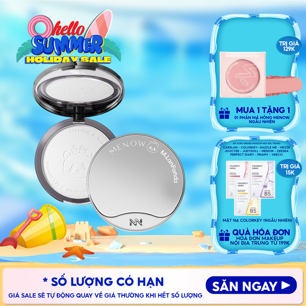 Phấn Phủ MENOW x MENGLAN PANDA Dạng Nén Velvet Mist Complexion Powder 21g 