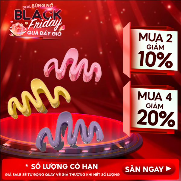  [NHẬP KHẨU] Kẹp Tóc Nhựa Hình Gợn Sóng, Mặt Trăng, Thanh Lịch Phong Cách Hàn Quốc TOOLA 