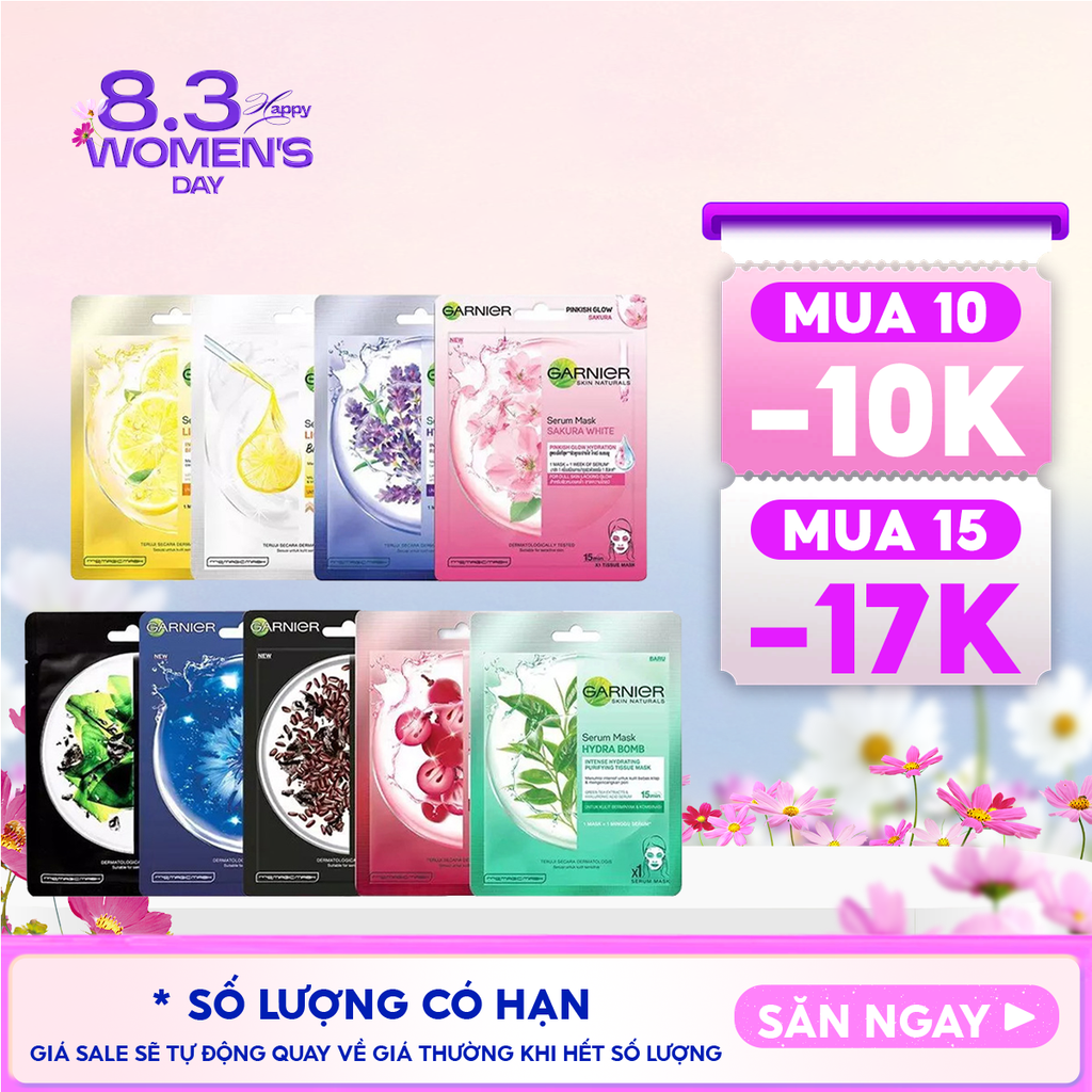 Mặt Nạ Tinh Chất Garnier Chiết Xuất Thiên Nhiên Serum Mask 28g