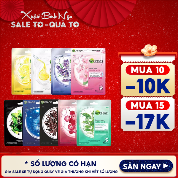  Mặt Nạ Tinh Chất Garnier Chiết Xuất Thiên Nhiên Serum Mask 28g 