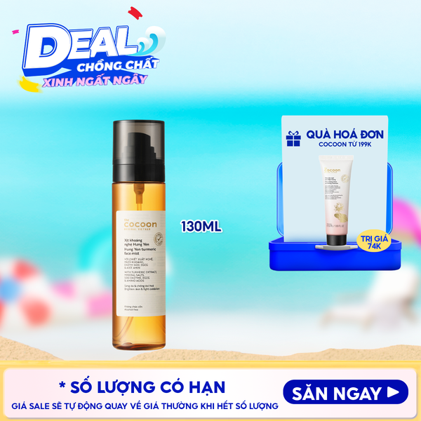  Xịt Khoáng Cocoon Nghệ Hưng Yên Giúp Sáng Da Turmeric Face Mist 130ml 