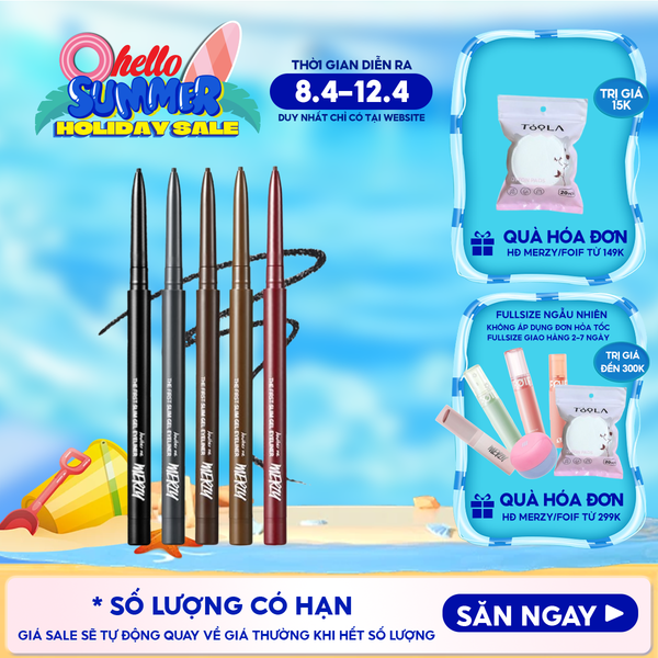  Chì Kẻ Mắt Merzy Siêu Mảnh Chống Trôi, Siêu Bền, Siêu Lì The First Slim Gel Eyeliner 0.05g 