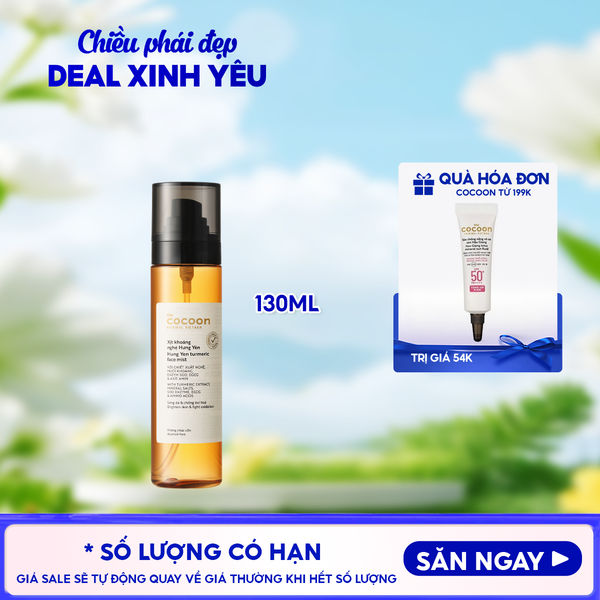  Xịt Khoáng Cocoon Nghệ Hưng Yên Giúp Sáng Da Turmeric Face Mist 130ml 