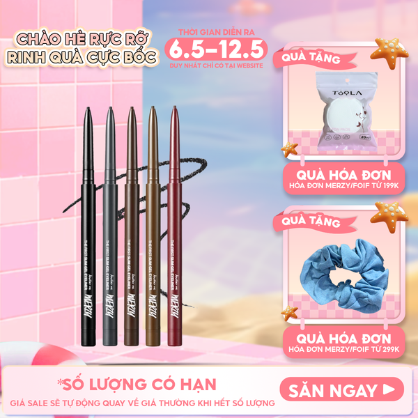  Chì Kẻ Mắt Merzy Siêu Mảnh Chống Trôi, Siêu Bền, Siêu Lì The First Slim Gel Eyeliner 0.05g 