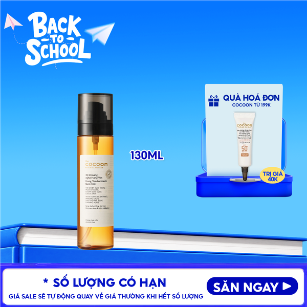  Xịt Khoáng Cocoon Nghệ Hưng Yên Giúp Sáng Da Turmeric Face Mist 130ml 