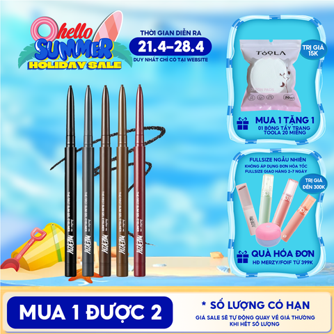 Chì Kẻ Mắt Merzy Siêu Mảnh Chống Trôi, Siêu Bền, Siêu Lì The First Slim Gel Eyeliner 0.05g