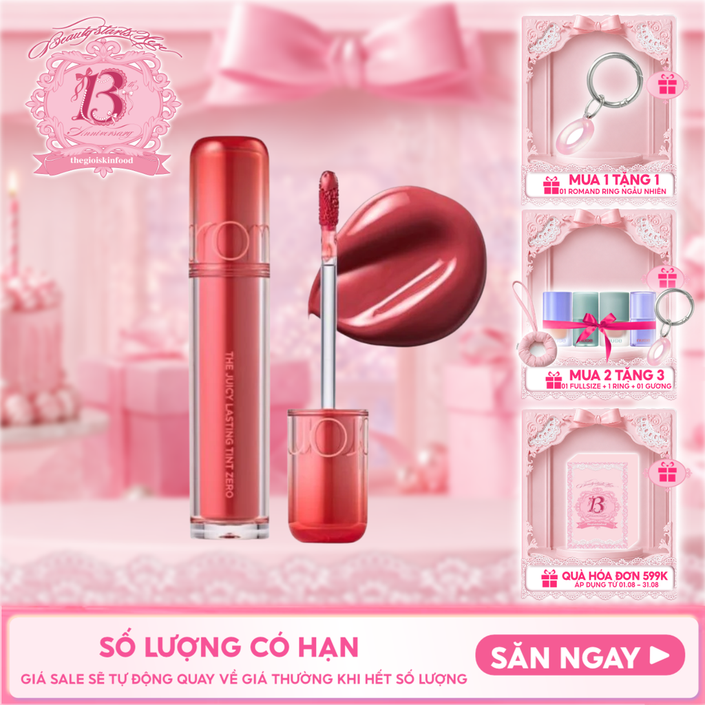 Son Tint Romand Căng Mọng Môi The Juicy Lasting Tint Zero 3.5g