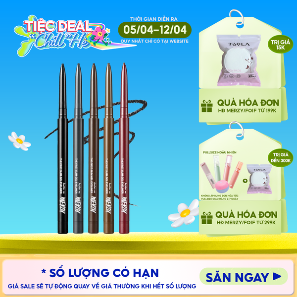  Chì Kẻ Mắt Merzy Siêu Mảnh Chống Trôi, Siêu Bền, Siêu Lì The First Slim Gel Eyeliner 0.05g 