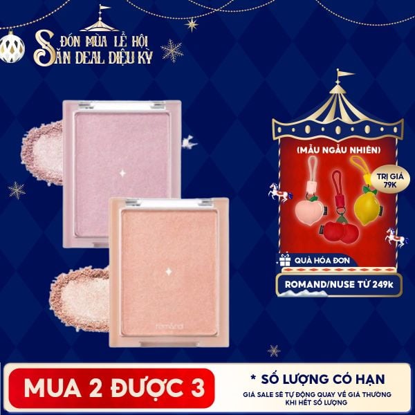  Phấn Bắt Sáng Romand Ánh Nhũ Lấp Lánh Siêu Xinh See-Through Veillighter 5.5g 