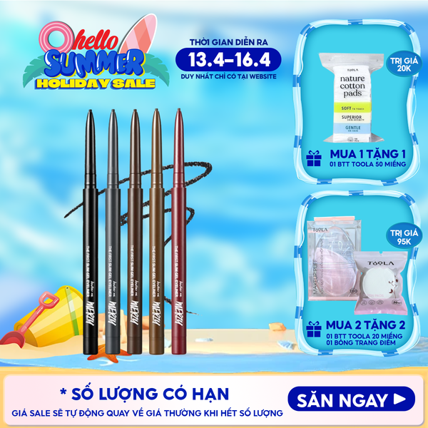  Chì Kẻ Mắt Merzy Siêu Mảnh Chống Trôi, Siêu Bền, Siêu Lì The First Slim Gel Eyeliner 0.05g 