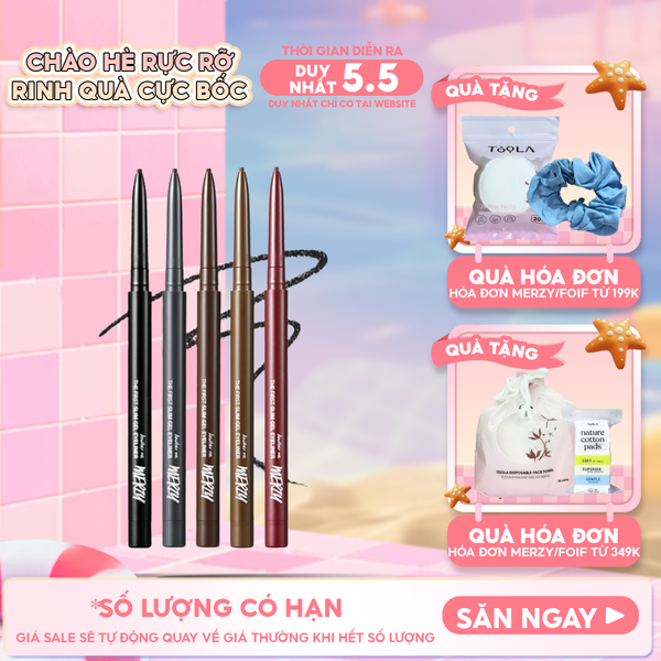  Chì Kẻ Mắt Merzy Siêu Mảnh Chống Trôi, Siêu Bền, Siêu Lì The First Slim Gel Eyeliner 0.05g 