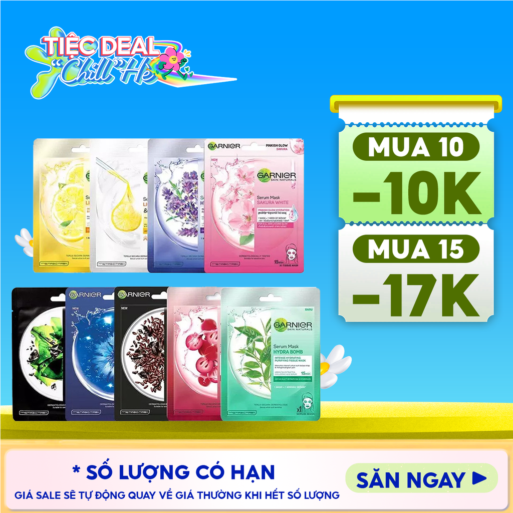 Mặt Nạ Tinh Chất Garnier Chiết Xuất Thiên Nhiên Serum Mask 28g