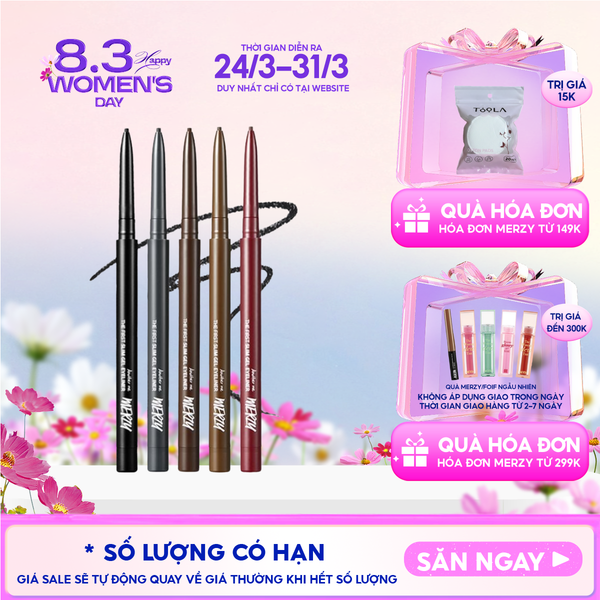  Chì Kẻ Mắt Merzy Siêu Mảnh Chống Trôi, Siêu Bền, Siêu Lì The First Slim Gel Eyeliner 0.05g 