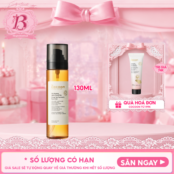  Xịt Khoáng Cocoon Nghệ Hưng Yên Giúp Sáng Da Turmeric Face Mist 130ml 