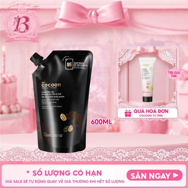  Tẩy Da Chết Body Cocoon Làm Đều Màu Da Và Dưỡng Mịn Da Chiết Xuất Cà Phê Dak Lak Coffee Body Polish 