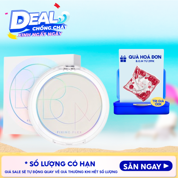  Phấn Phủ B.O.M Dạng Nén Kiềm Dầu, Giúp Da Mịn Màng Fixing Flex Powder Pact 7.5g 