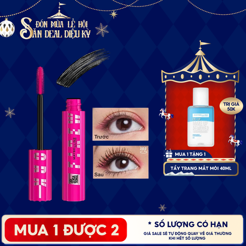 Mascara Maybelline Chuốt Mi Cong Dài, Tỏa Mi 360 Độ Mascara Firework Lash Sensational Waterproof 8.75ml