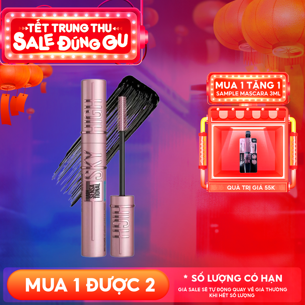 Mascara Maybelline Tơi Dài Mi, Cho Mi Cong Dài Tự Nhiên New York Lash Sensational Sky High Mascara 6ml