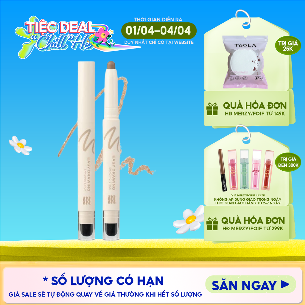 Bút Tạo Khối Hai Đầu Merzy Easy Drawing Shading Stick 1.3g