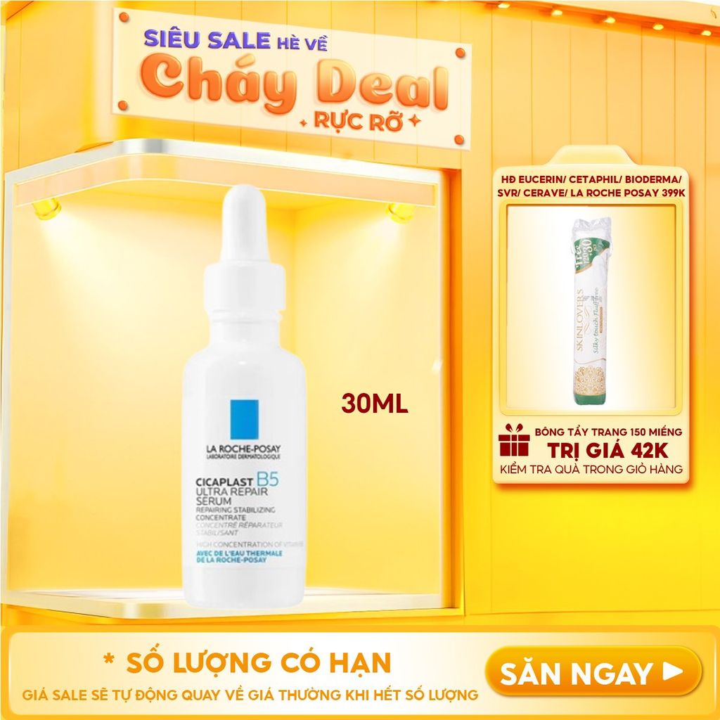 Serum La Roche-Posay Giúp Phục Hồi Da, Bảo Vệ & Cấp Ẩm Da Laboratoire Dermatologique Cicaplast B5 Ultra Repair Serum 30ml