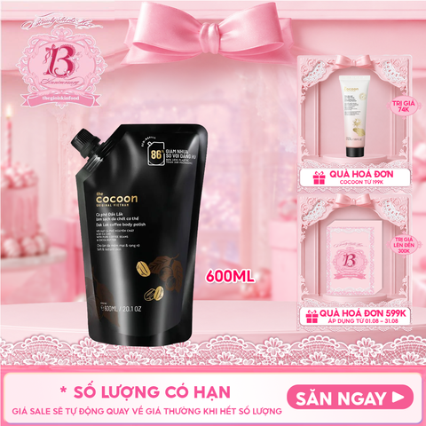 Tẩy Da Chết Body Cocoon Làm Đều Màu Da Và Dưỡng Mịn Da Chiết Xuất Cà Phê Dak Lak Coffee Body Polish