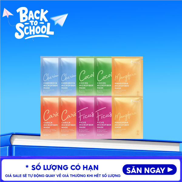  Combo Mặt Nạ Vi Sợi Microfiber Emmié by HappySkin Microfiber Mask 28g 