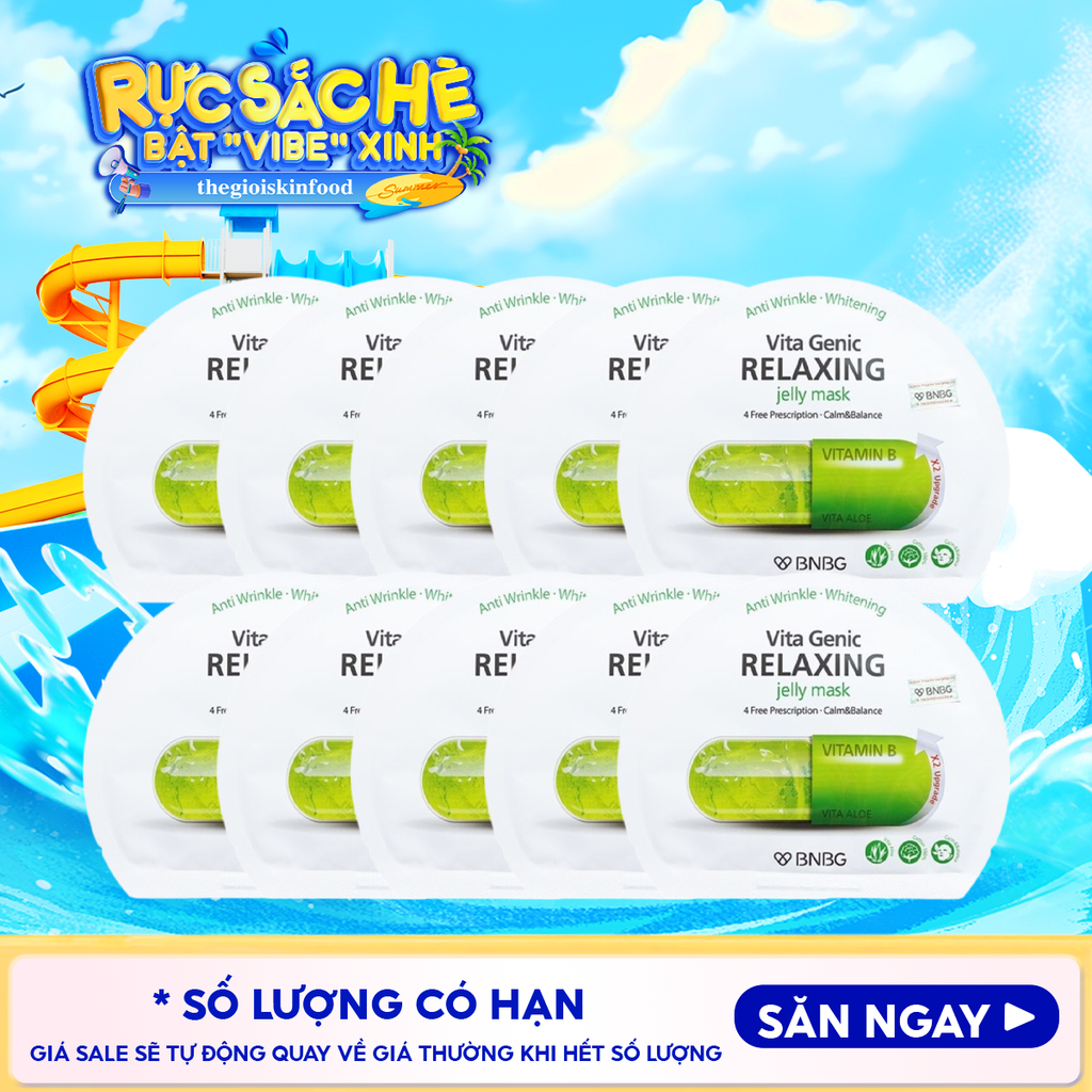 Combo 10 Miếng Mặt Nạ Miếng BNBG Dưỡng Ẩm, Hỗ Trợ Dưỡng Trắng, Cải Thiện Làn Da Hàn Quốc (Vitamin A, B, B3, E)