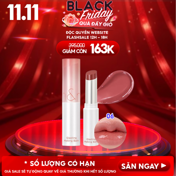  [VE-EASY] Son Dưỡng Romand Dạng Thỏi Có Màu Thuần Chay Dưỡng Ẩm Mềm Môi Glasting Melting Balm 