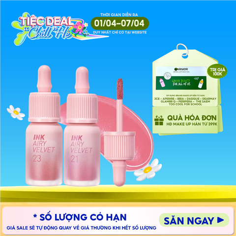 Son Kem Lì Nhẹ Môi, Siêu Mịn Peripera Ink Airy Velvet 4g