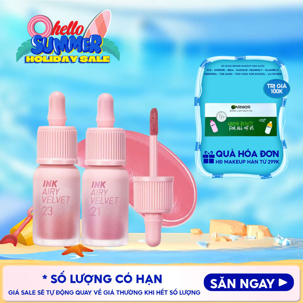 Son Kem Lì Nhẹ Môi, Siêu Mịn Peripera Ink Airy Velvet 4g