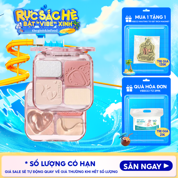  Bảng Phấn Má Hồng & Bắt Sáng 4 Trong 1 VEECCI Easy Blend Face Contouring Palette VE01 8.6g 