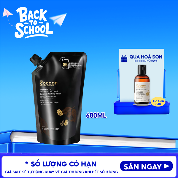  Tẩy Da Chết Body Cocoon Làm Đều Màu Da Và Dưỡng Mịn Da Chiết Xuất Cà Phê Dak Lak Coffee Body Polish 