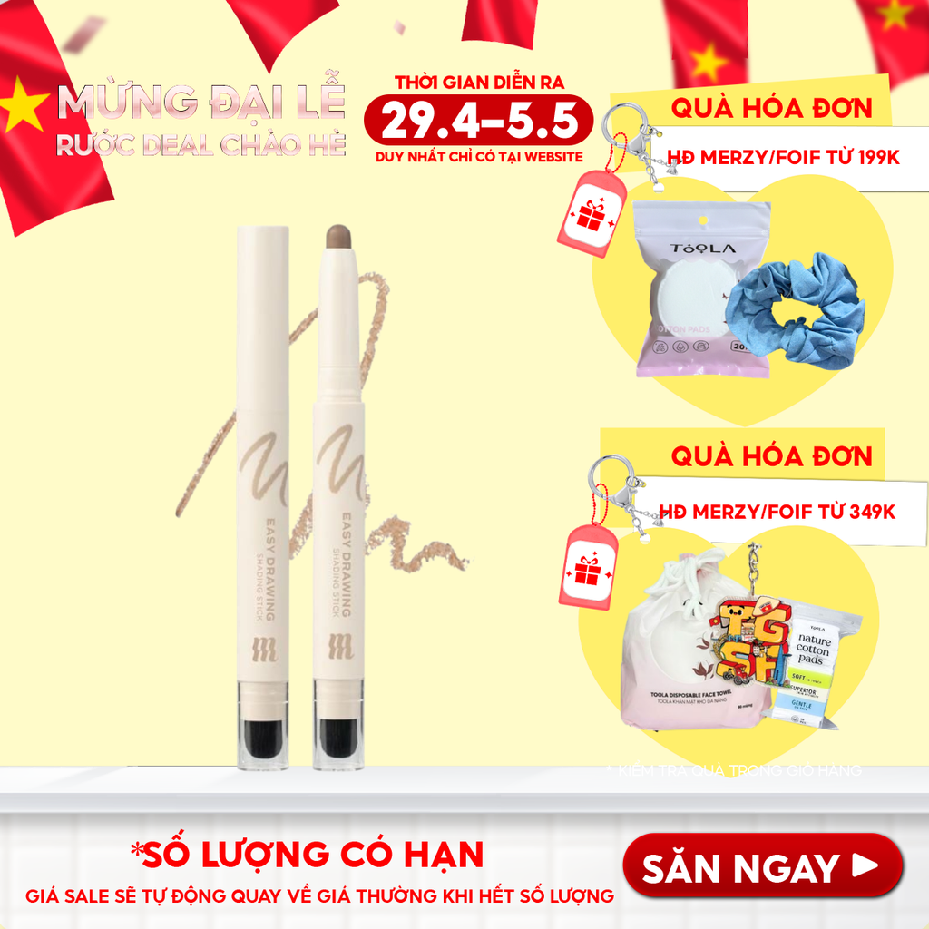 Bút Tạo Khối Hai Đầu Merzy Easy Drawing Shading Stick 1.3g