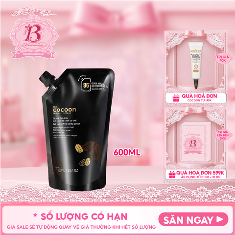 Tẩy Da Chết Body Cocoon Làm Đều Màu Da Và Dưỡng Mịn Da Chiết Xuất Cà Phê Dak Lak Coffee Body Polish