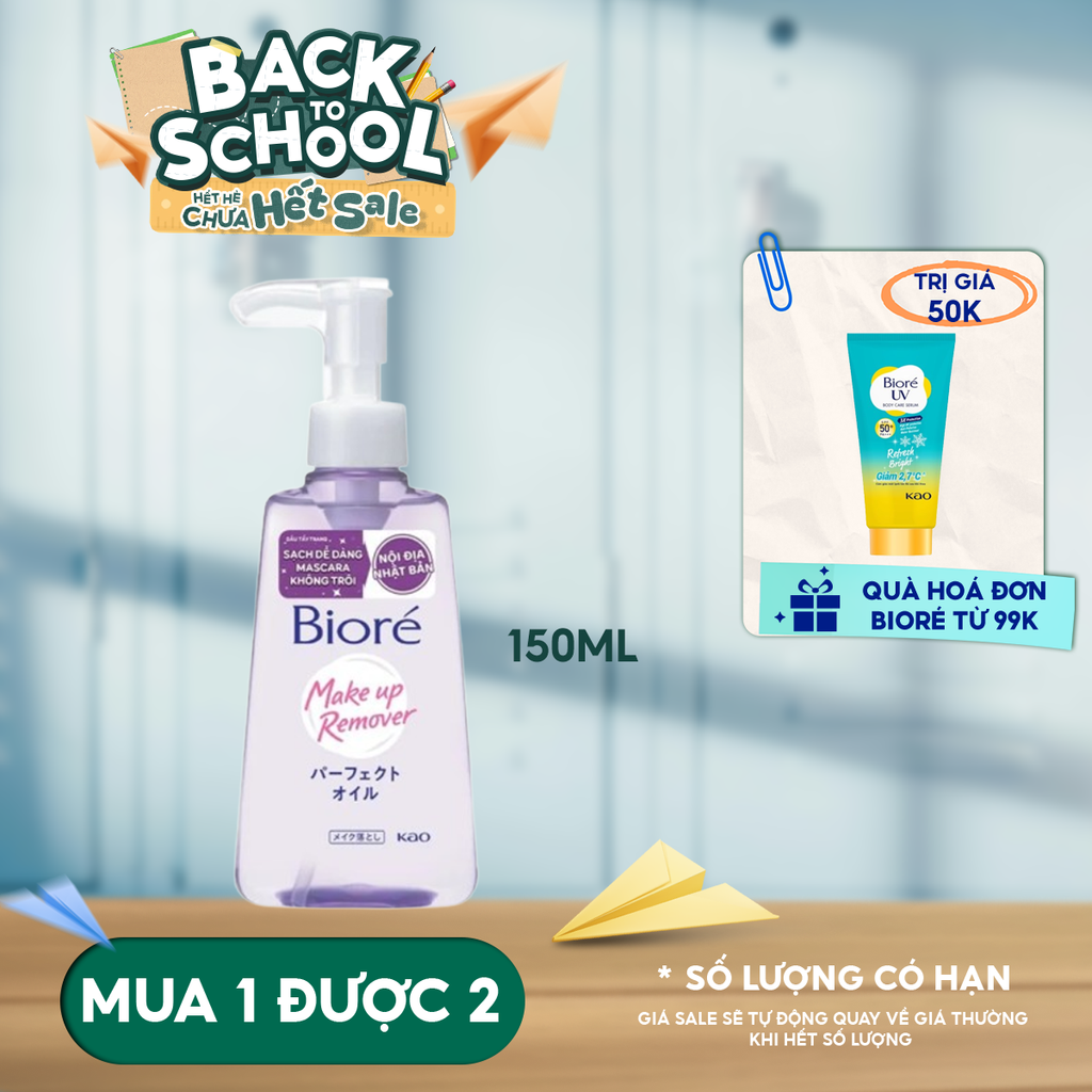 Dầu Tẩy Trang Bioré Giúp Làm Sạch Sâu Make Up Remover Perfect Oil 150ml
