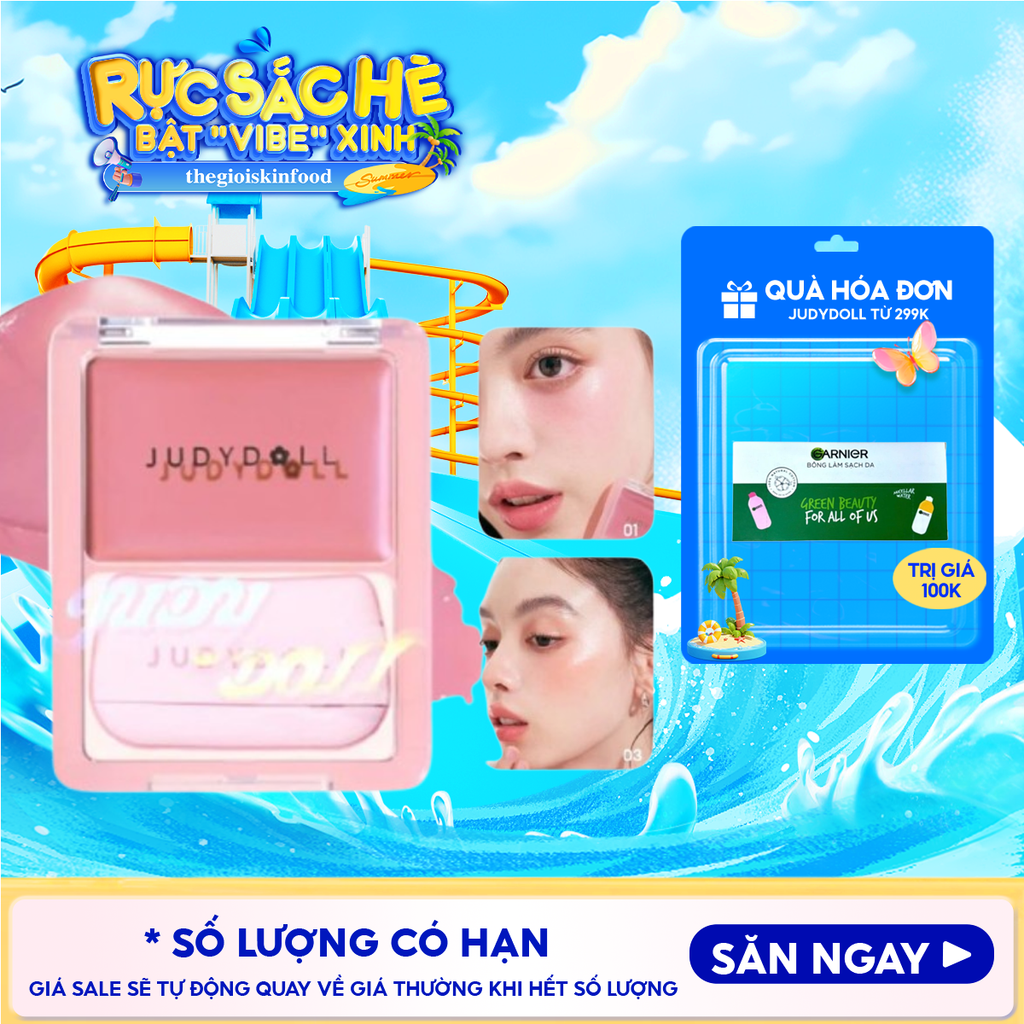 Má Hồng Kem Căng Bóng Judydoll Glow Blush Balm 3g