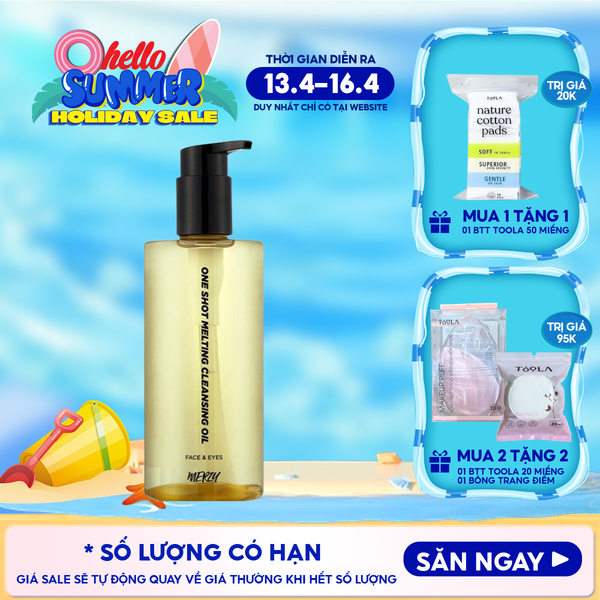  Dầu Tẩy Trang Merzy Làm Sạch Sâu Lỗ Chân Lông, Dịu Nhẹ One Shot Melting Cleansing Oil 300ml 