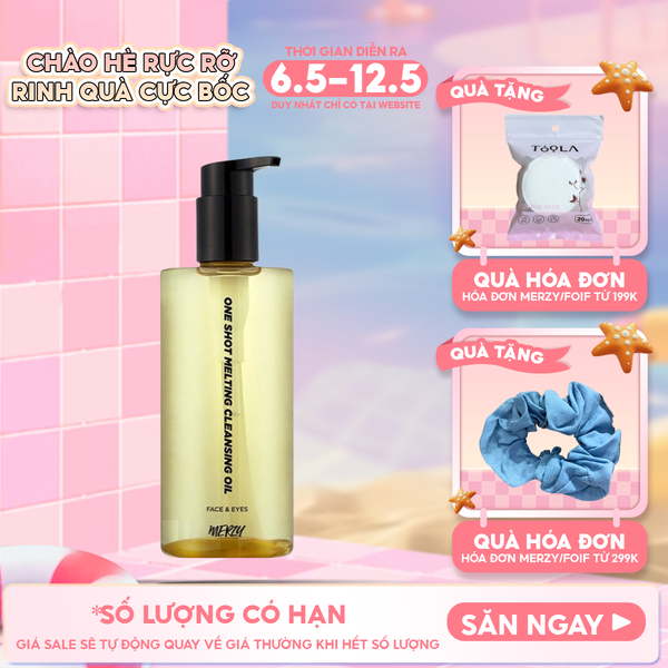  Dầu Tẩy Trang Merzy Làm Sạch Sâu Lỗ Chân Lông, Dịu Nhẹ One Shot Melting Cleansing Oil 300ml 
