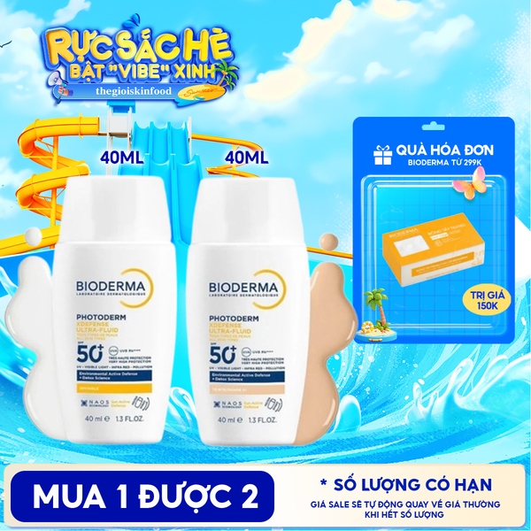  Sữa Chống Nắng Bioderma Phổ Rộng Photoderm Xdefense Ultra-Fluid SPF50+/PA++++ 40ml 