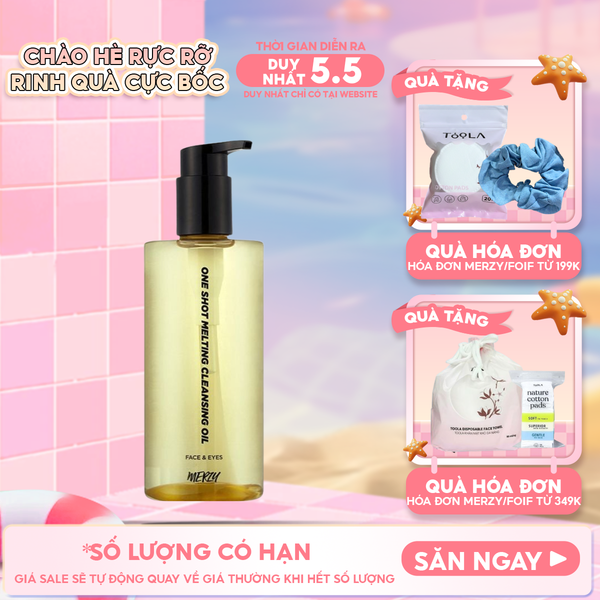  Dầu Tẩy Trang Merzy Làm Sạch Sâu Lỗ Chân Lông, Dịu Nhẹ One Shot Melting Cleansing Oil 300ml 