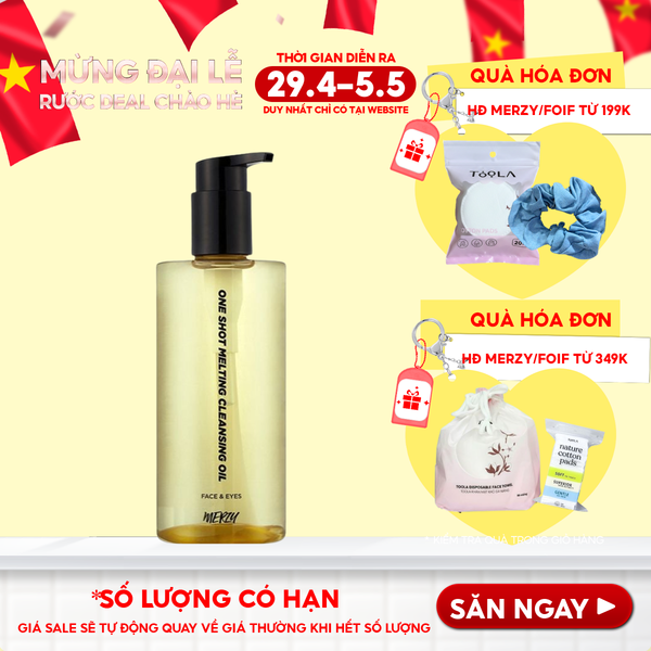  Dầu Tẩy Trang Merzy Làm Sạch Sâu Lỗ Chân Lông, Dịu Nhẹ One Shot Melting Cleansing Oil 300ml 